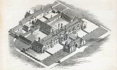 Het werkhuis van de Unie dat in Canterbury zal worden gebouwd, uit The Illustrated London News, 7 november 1846 door English School
