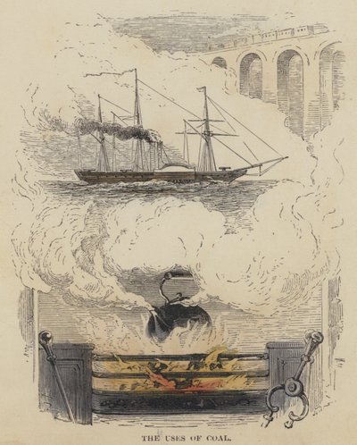 De Gebruiken van Kolen (gekleurde gravure) door English School