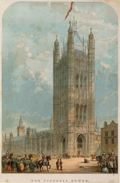 De Victoria toren, Westminster, Londen door English School