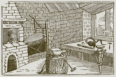 De adder en het bestand (gravure) door English School