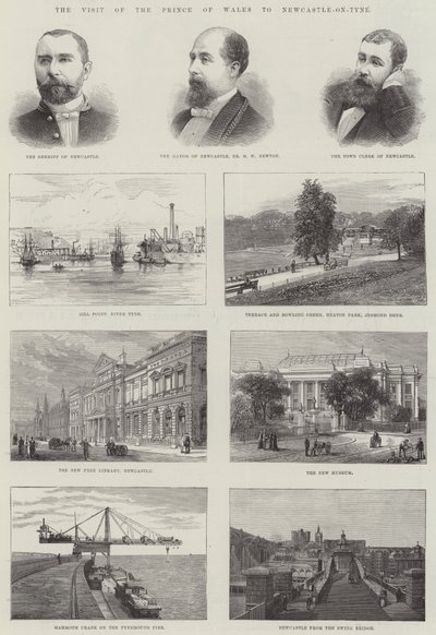 Het bezoek van de prins van Wales aan Newcastle-on-Tyne door English School
