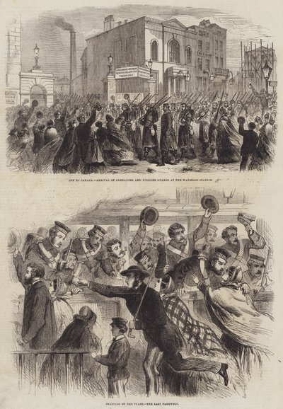 De Oorlog in Amerika (gravure) door English School