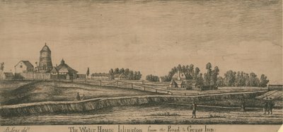 Het Water House, Islington, vanaf de weg naar Grays Inn door English School