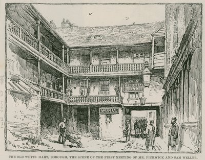 The White Hart, Southwark door English School
