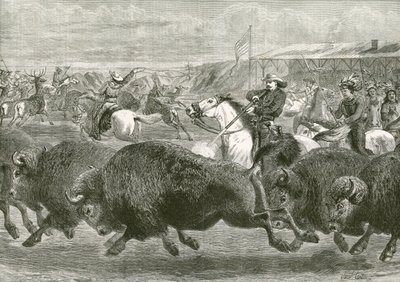 De Wild West bij de Grote Amerikaanse Tentoonstelling - jacht op bizons en wapitiherten door English School