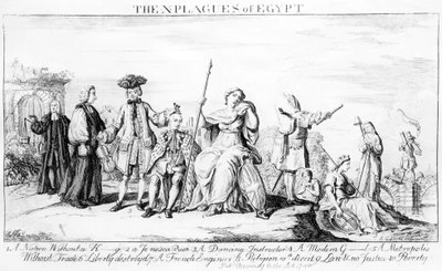 De X plagen van Egypte, c.1749 door English School