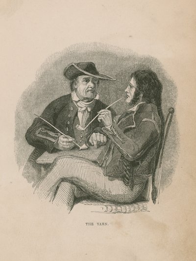The Yarn; illustratie uit Poor Jack door Frederick Marryat door English School
