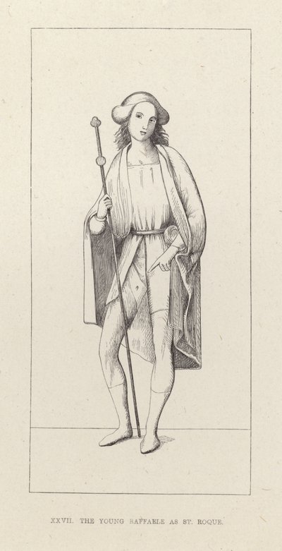 De jonge Raphael als St. Roque door English School