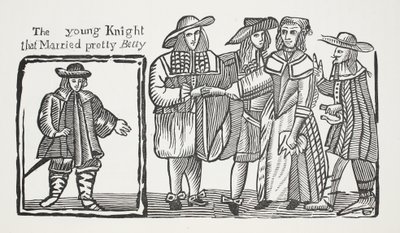 De jonge ridder die mooie Betty trouwde, illustratie uit Chap-books van de achttiende eeuw door John Ashton, uitgegeven 1882 door English School