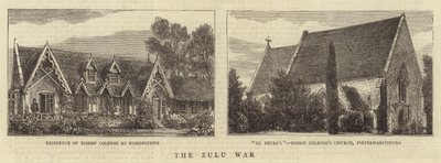 De Zoeloe Oorlog (gravure) door English School