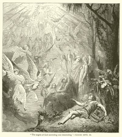 "De engelen van God stijgen op en dalen neer", Genesis, xxviii door English School