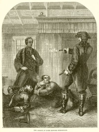 De arrestatie van Lord Edward Fitzgerald door English School