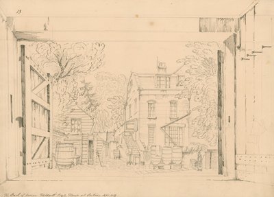 De achterkant van het huis van George Gibbert in Putney, september 1872 door English School