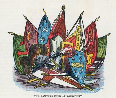 De banieren gebruikt bij Agincourt door English School