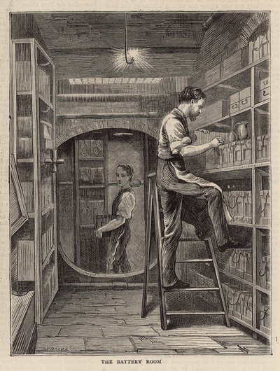 De batterijkamer door English School