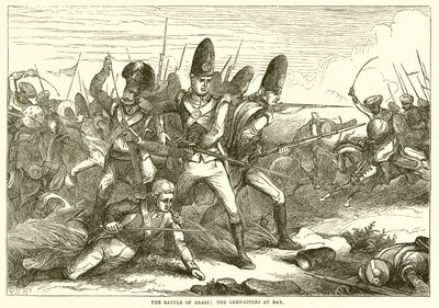 De slag bij Arass: De grenadiers in het nauw (1775) door English School