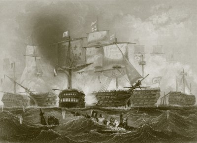 De slag bij Trafalgar door English School