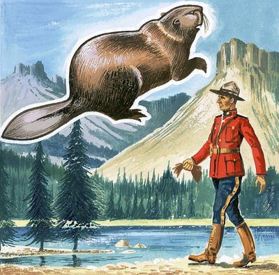 De bever, symbool van Canada door English School