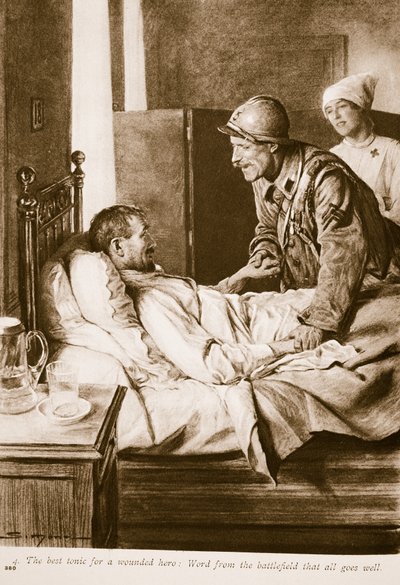 Het beste tonicum voor een gewonde soldaat: Bericht van het slagveld dat alles goed gaat, 1914-19 door English School