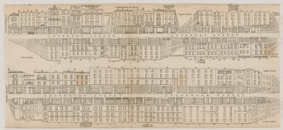 De gebouwen van Leicester Square, Londen, langs Coventry Street en Cranbourne Street door English School