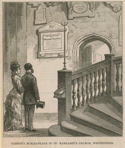 De begraafplaats van William Caxton door English School