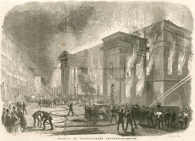 De brand van het Covent Garden Theatre, Londen, op de ochtend van 5 maart 1856 door English School