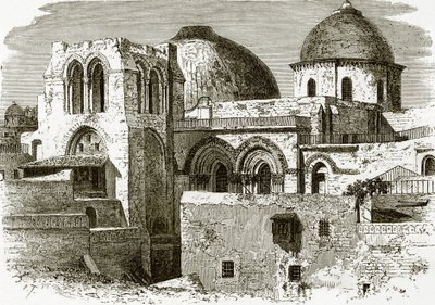 De kerk van het Heilig Graf in Jeruzalem door English School