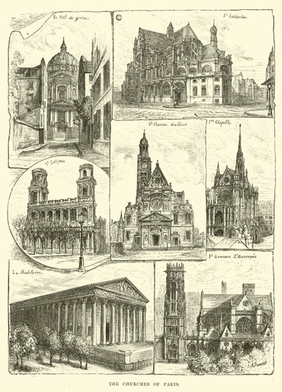 De Kerken van Parijs door English School