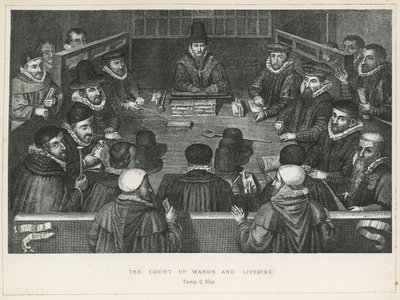 Het hof van wards en liveries in de tijd van koningin Elizabeth I door English School