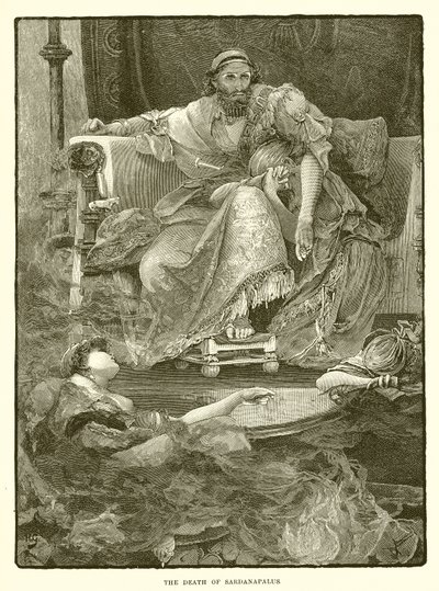 De dood van Sardanapalus door English School