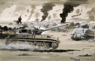 De nederlaag van het Afrika-korps bij El Alamein door English School