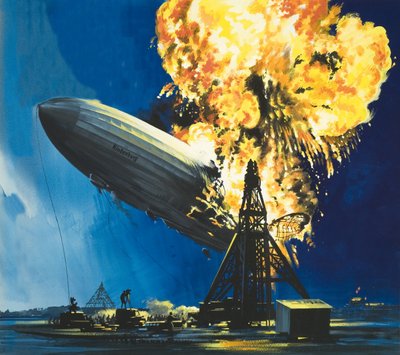 De vernietiging van de Hindenburg door English School