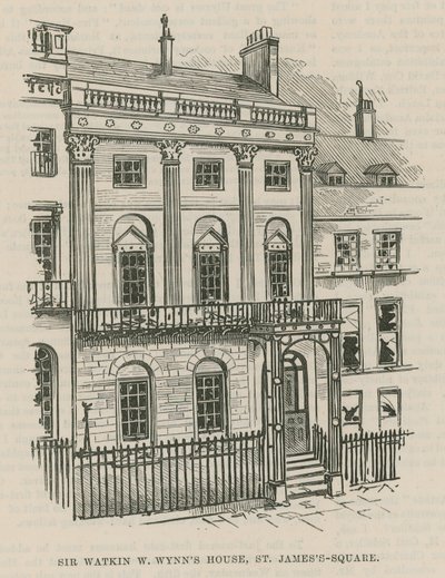 De dynamiet aanslag in Westminster; Huis van Sir Watkin W Wynn, St Jamess Square door English School