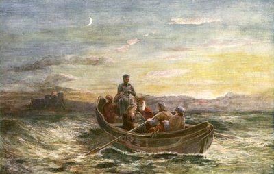 De ontsnapping van Mary Queen of Scots uit Loch Leven Castle door English School
