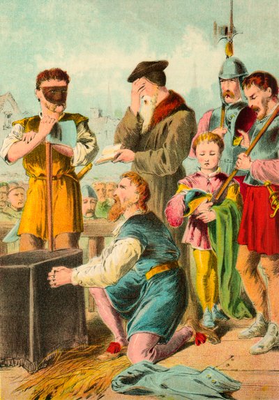 De executie van de hertog van Somerset door English School