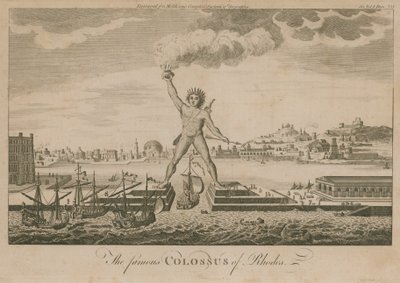 De beroemde Kolossus van Rhodos door English School
