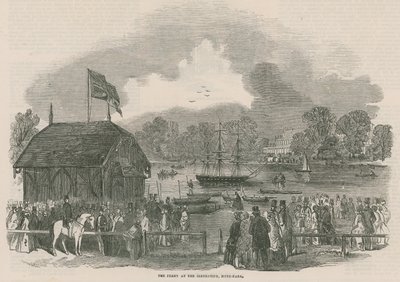 De veerboot op de Serpentine, Hyde Park, Londen door English School