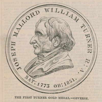 De eerste Turner Gouden Medaille (voorzijde) door English School
