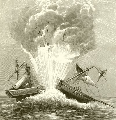De eerste torpedo, 1805 door English School