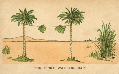 De eerste wasdag: Adam en Eva