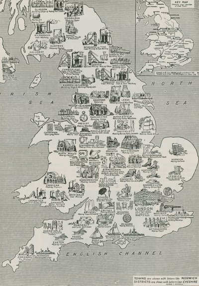 De groepering van Britse industrieën door English School