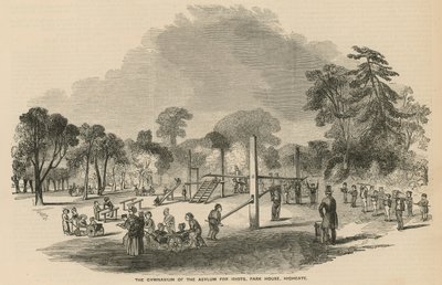 De gymzaal van het Asiel voor Idioten door English School