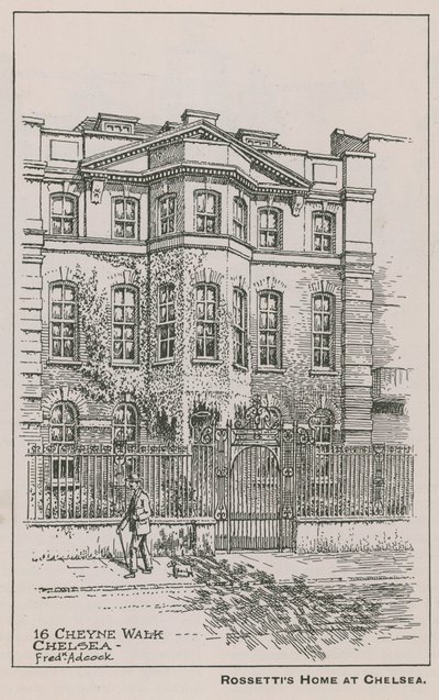 Het huis van Dante Gabriel Rossetti door English School
