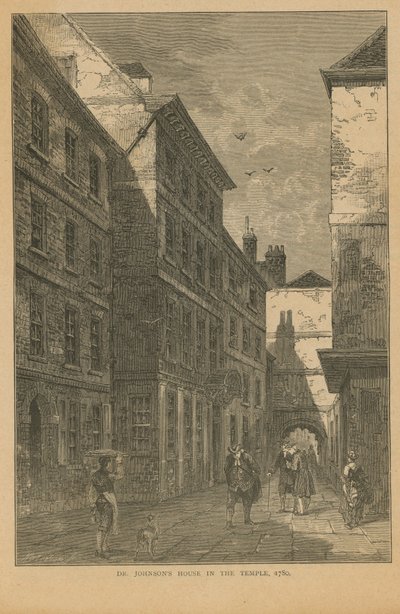 Het huis van Dr. Johnson aan Inner Temple Lane door English School