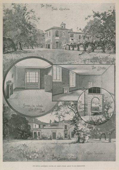 Het huis van kunstenaar Sir Edwin Landseer door English School