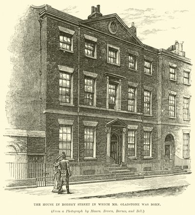 Het huis in Rodney Street waar Mr Gladstone werd geboren door English School