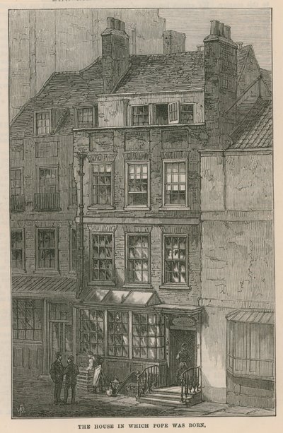 Het huis waarin Alexander Pope werd geboren door English School