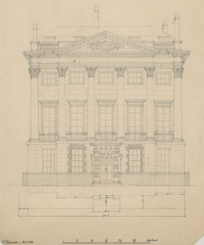 Het huis van Mr Scotmother, Cavendish Square, Londen door English School