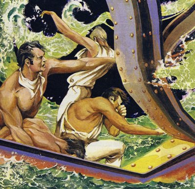 De ijsberg scheurde een gat langs de zijkant van de romp van de Titanic door English School