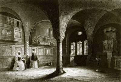 Het interieur van de Wartburg Kapel door English School